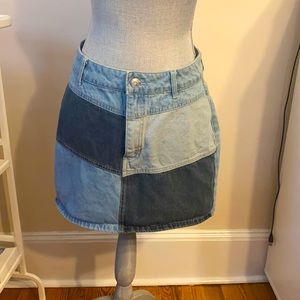 Cute Denim patchwork skirt- Wild Fable